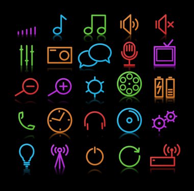 Multimedia Icons clipart