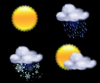 Weather icons clipart