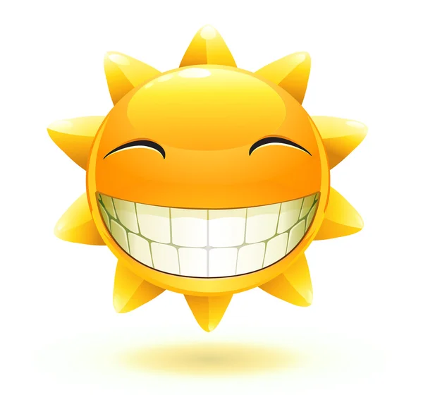 幸せな夏の太陽 — ストックベクタ