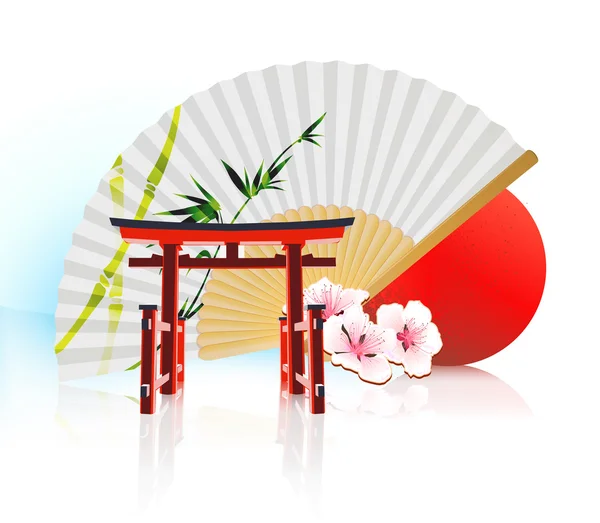 Decoratieve traditionele Japanse achtergrond — Stockfoto