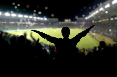 Crowd on the stadium clipart