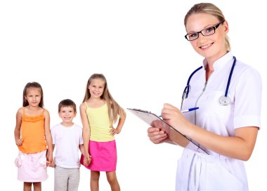 Doktor ve çocuklu aile