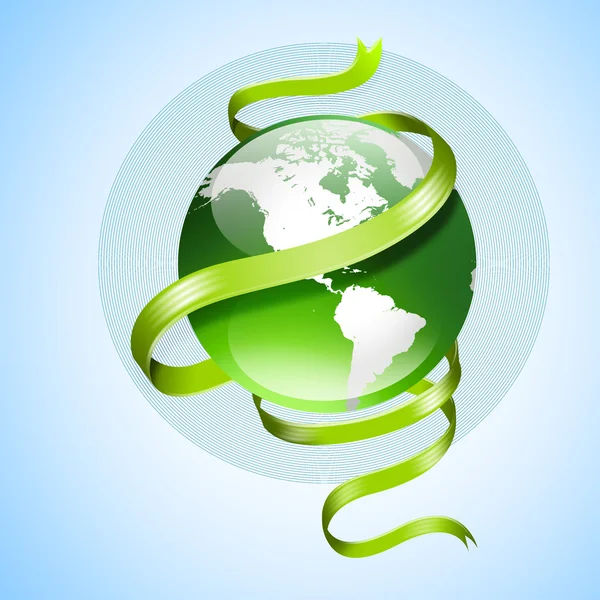 Image of green platen earth — Stock Photo, Image