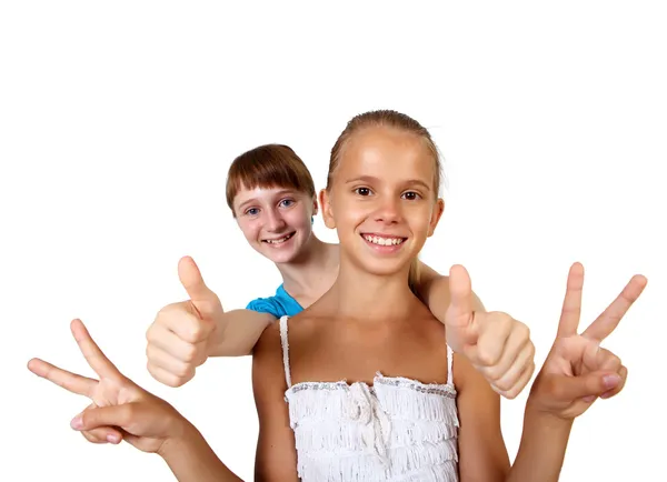 Két tizenéves lányok együtt — Stock Fotó