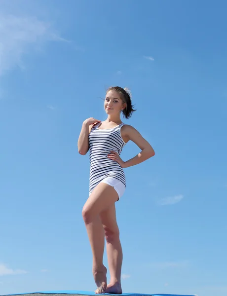 Portretul unei tinere care face exerciții — Fotografie, imagine de stoc