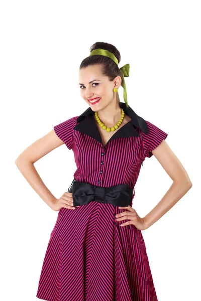 Fiatal nő világos színű ruha — Stock Fotó