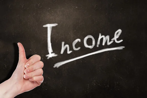 School board with the word income on it — Stock Photo, Image