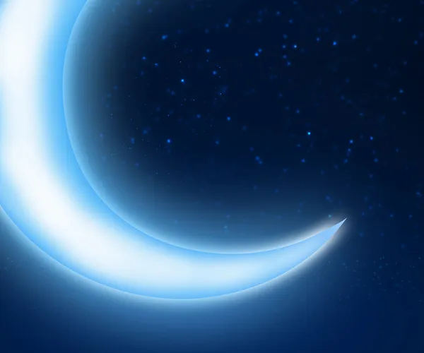 Φόντο του ουρανού τη νύχτα με φεγγάρι και αστέρια — Φωτογραφία Αρχείου