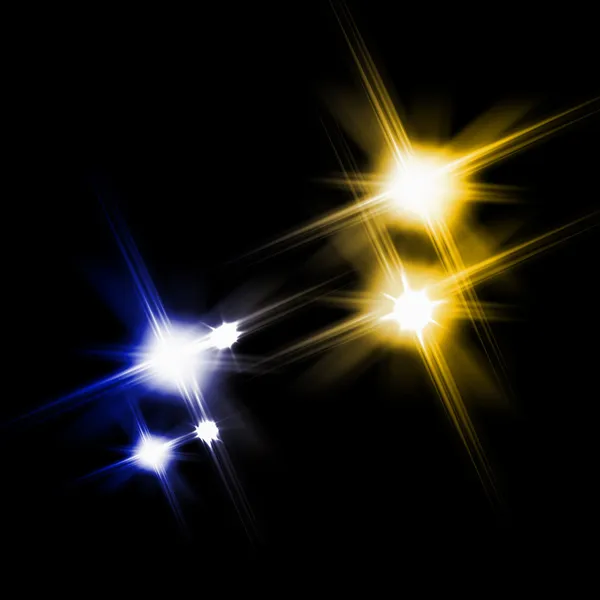 黒の背景に輝く星 — ストック写真