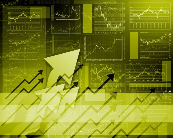 Diagramas, gráficos e gráficos financeiros — Fotografia de Stock