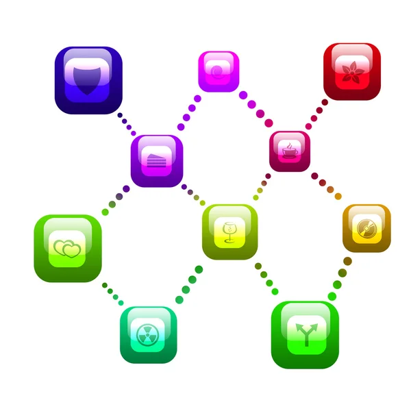 Symbol of social network — Stock Photo, Image