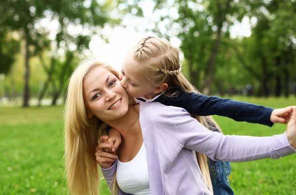 Mother and daughter in park Royalty Free Stock Photos