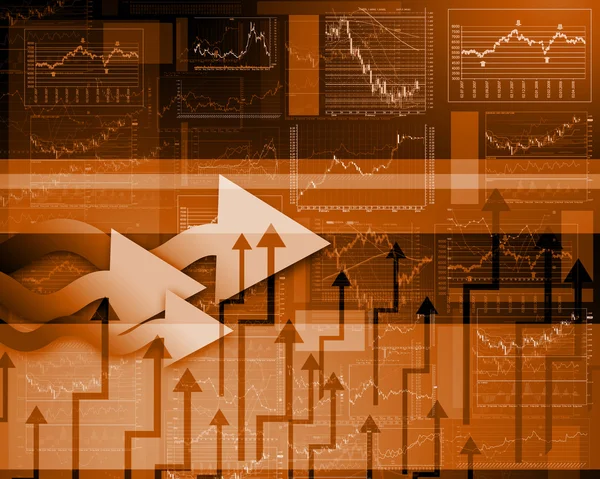 Diagramas, gráficos y gráficos financieros — Foto de Stock