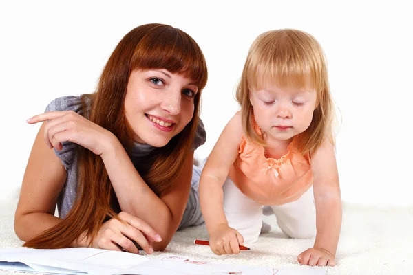Young mother with little daughter — Stock Photo, Image