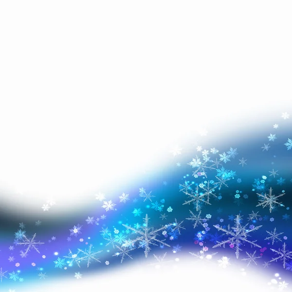 Білий фон з кольоровими сніжинками — стокове фото