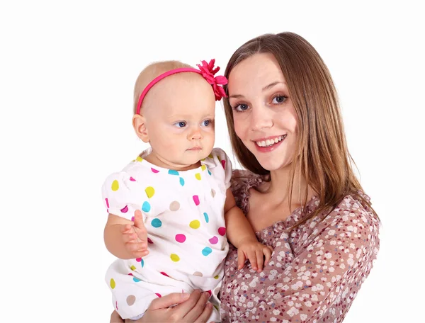 Jovem mãe com filhinha — Fotografia de Stock