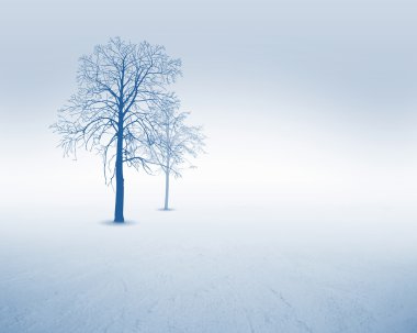 White snow tree clipart