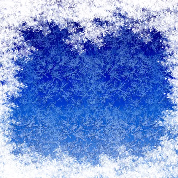 Зимовий фон з білими сніжинками — стокове фото