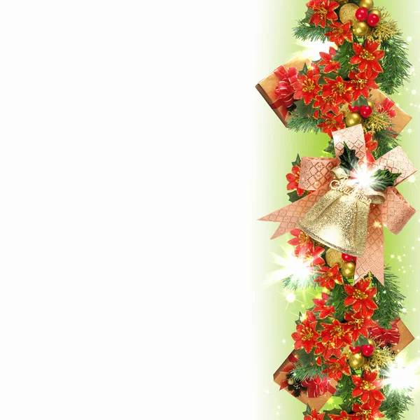 Achtergrond met traditionele decoratie van Kerstmis — Stockfoto