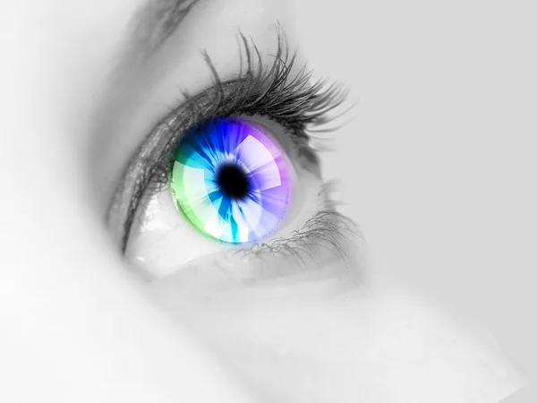 Olho humano close-up — Fotografia de Stock