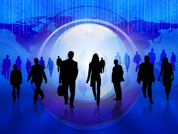 Illustration of a crowd of business — Stock Photo, Image