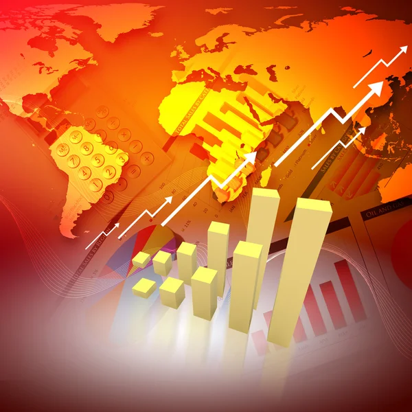 Gráficos y gráficos de colores financieros globales — Foto de Stock