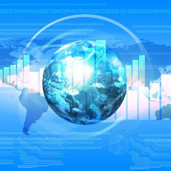 Global financial color charts and graphs — Stock Photo, Image