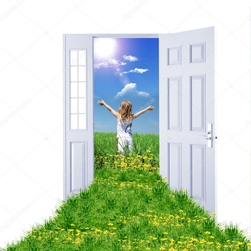 Open door leading to summer