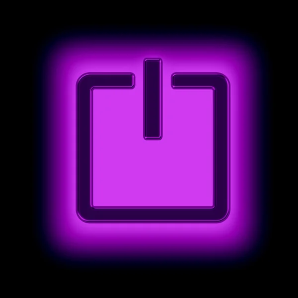 Power button against black background — Stock Photo, Image