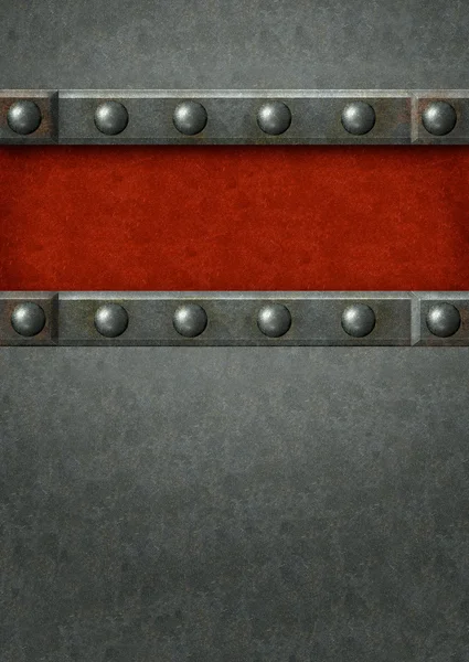 Background - metal plates with rivets — Stock Photo, Image