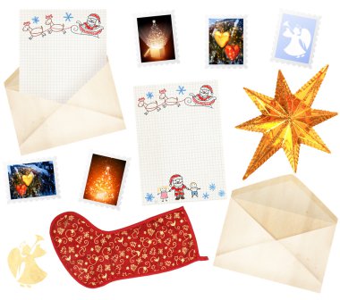 Letter to Santa Claus clipart