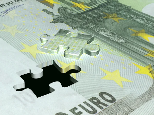 Puzzle à l'image de l'euro — Photo