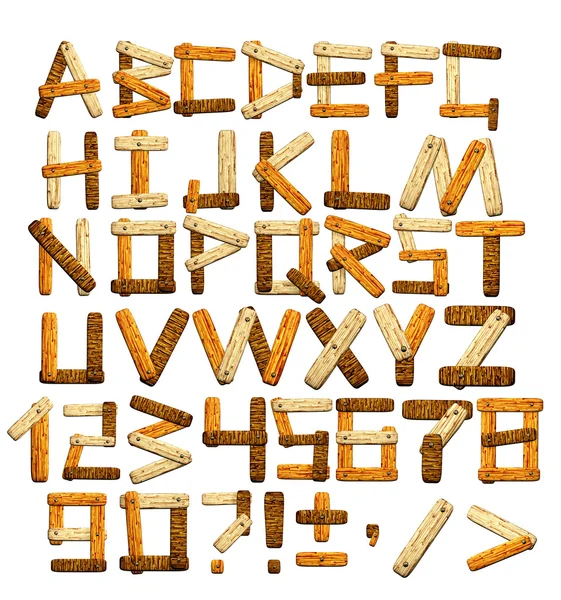 Бамбуковый алфавит — стоковое фото