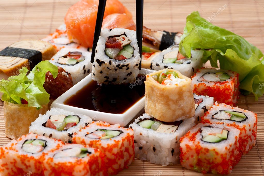 Closeup japanese sushi — Stock Photo © Rakov83 7777954