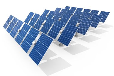 Solar power plant clipart