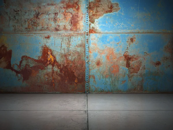 Vieja placa de metal oxidado —  Fotos de Stock