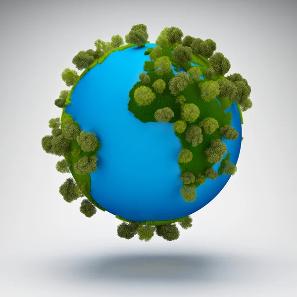 Abstrakter grüner Planet Erde — Stockfoto
