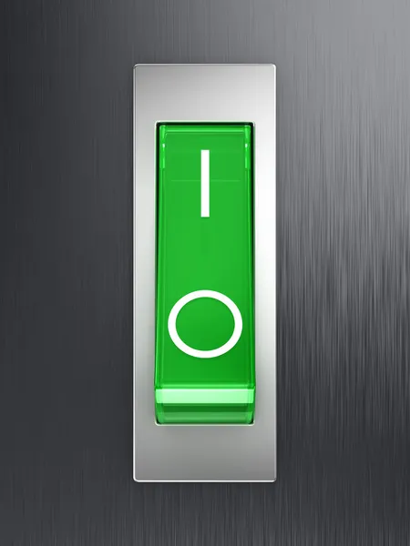 Interruptor de palanca verde — Foto de Stock