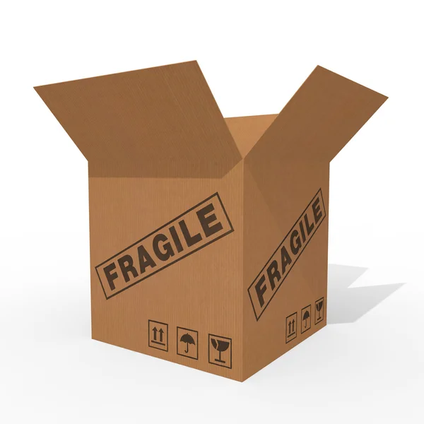 Открытая картонная коробка — стоковое фото