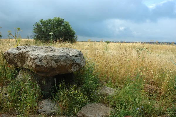 Pequeño dolmen monumento de la arquitectura neolítica, Israel —  Fotos de Stock