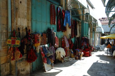 Semt pazarı (bazaar) eski Kudüs, İsrail