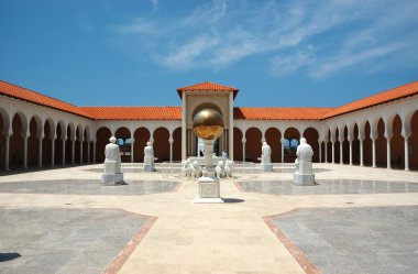 Entrance to yard of Ralli museum ,Caesarea,Israel clipart