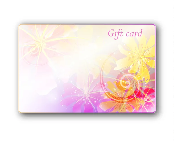 Cartão de presente, design de flores — Vetor de Stock