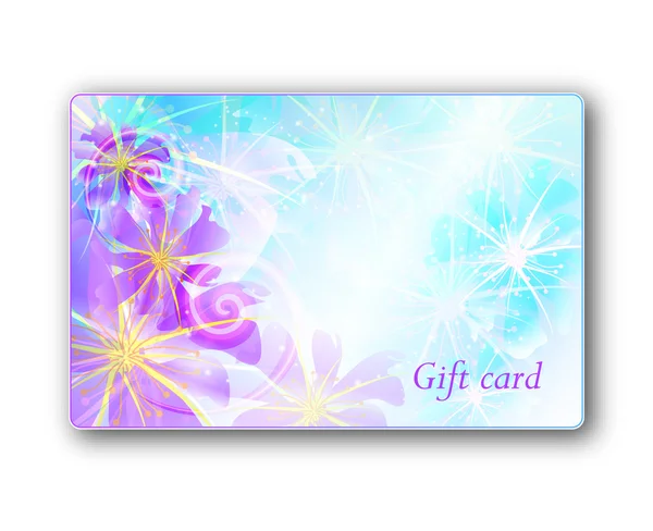 Δώρο κάρτα, σχεδιασμός λουλούδι — Διανυσματικό Αρχείο