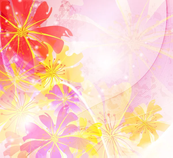 Барвистий квітковий фон, Векторні ілюстрації — стоковий вектор