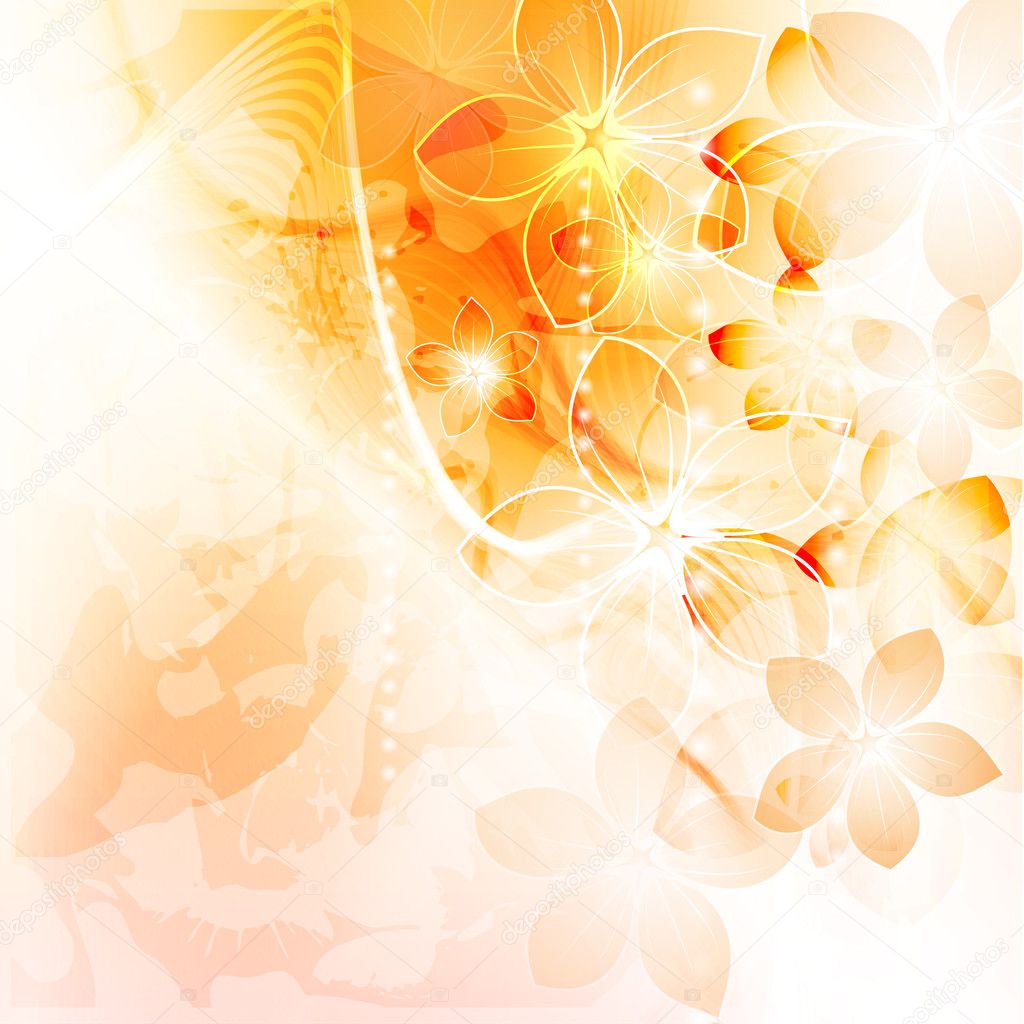 Colorful floral background, vector illustration