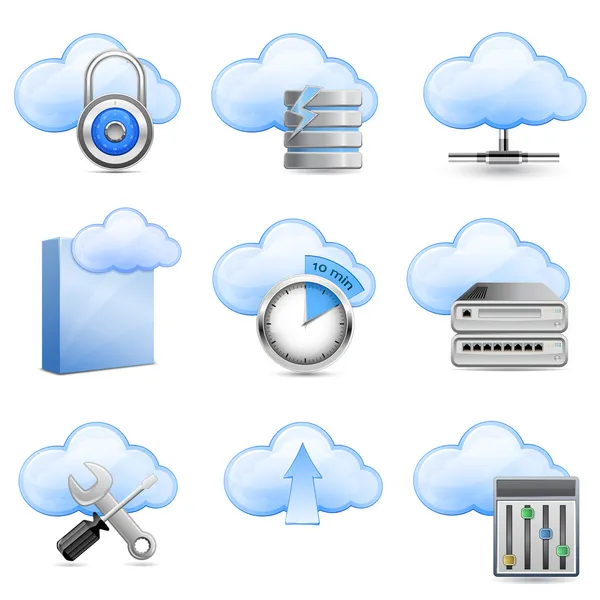 Hébergement Cloud — Image vectorielle