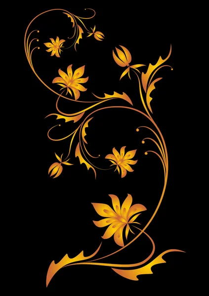 Elément décoratif floral - cadre pour texte — Image vectorielle