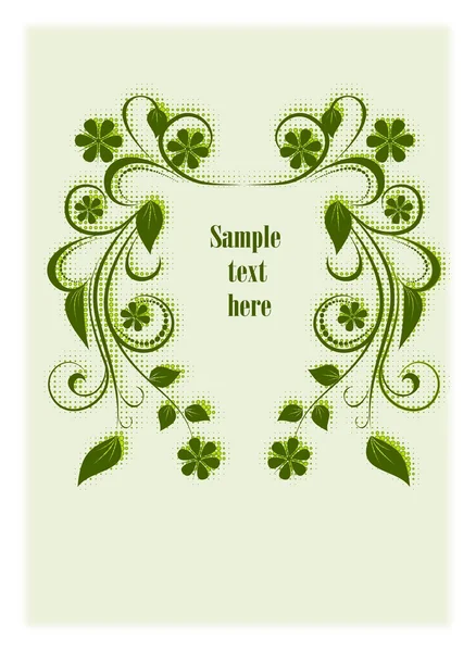 Decorative floral banner for text — Stock Vector