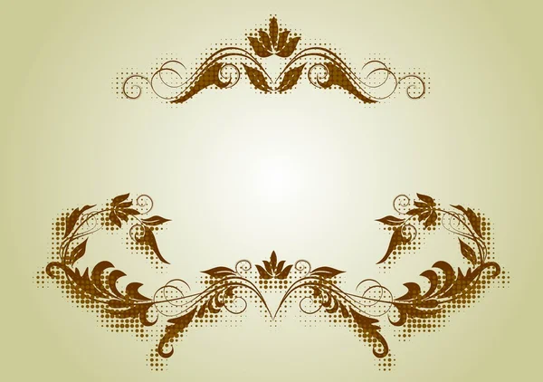Banner floral decorativo para texto — Vector de stock